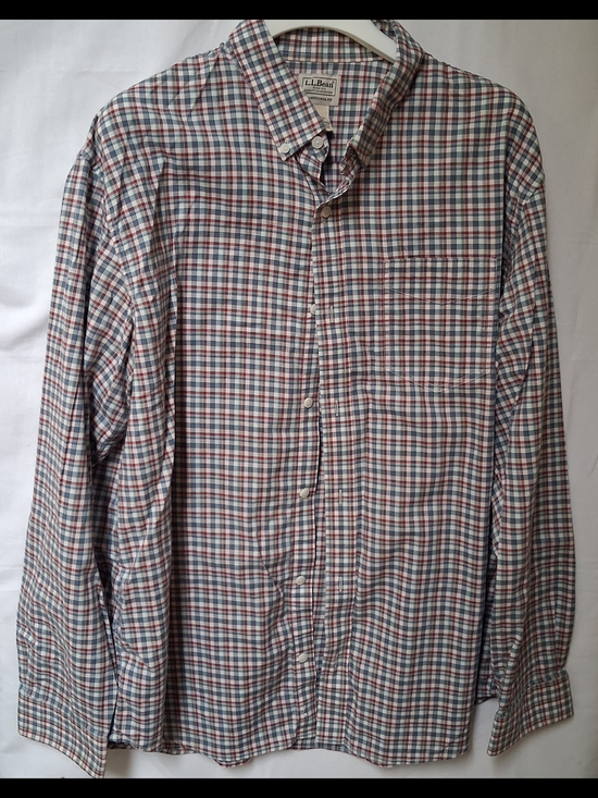 L.L. Bean Other - L.L. Bean Men's Plaid Button-Down Shirt in Blue, Red, and White XL-Reg ID500508